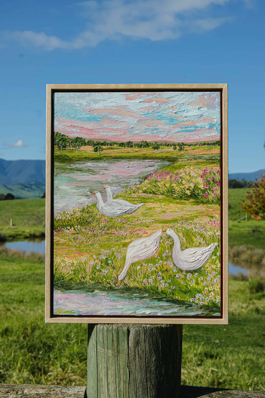 "Nature Pond" Original Painting "PURCHASE VIA GIFTSATTEACUP"