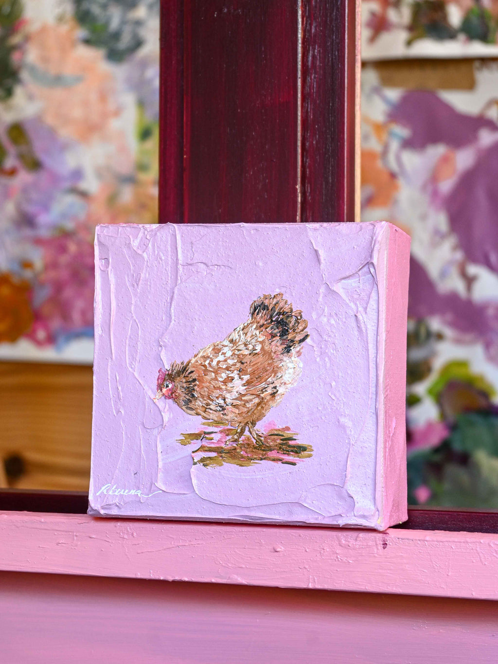 "Tiny Chook 02" Mini Original Painting