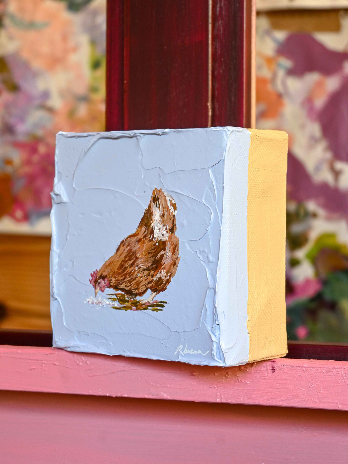 "Tiny Chook 01" Mini Original Painting