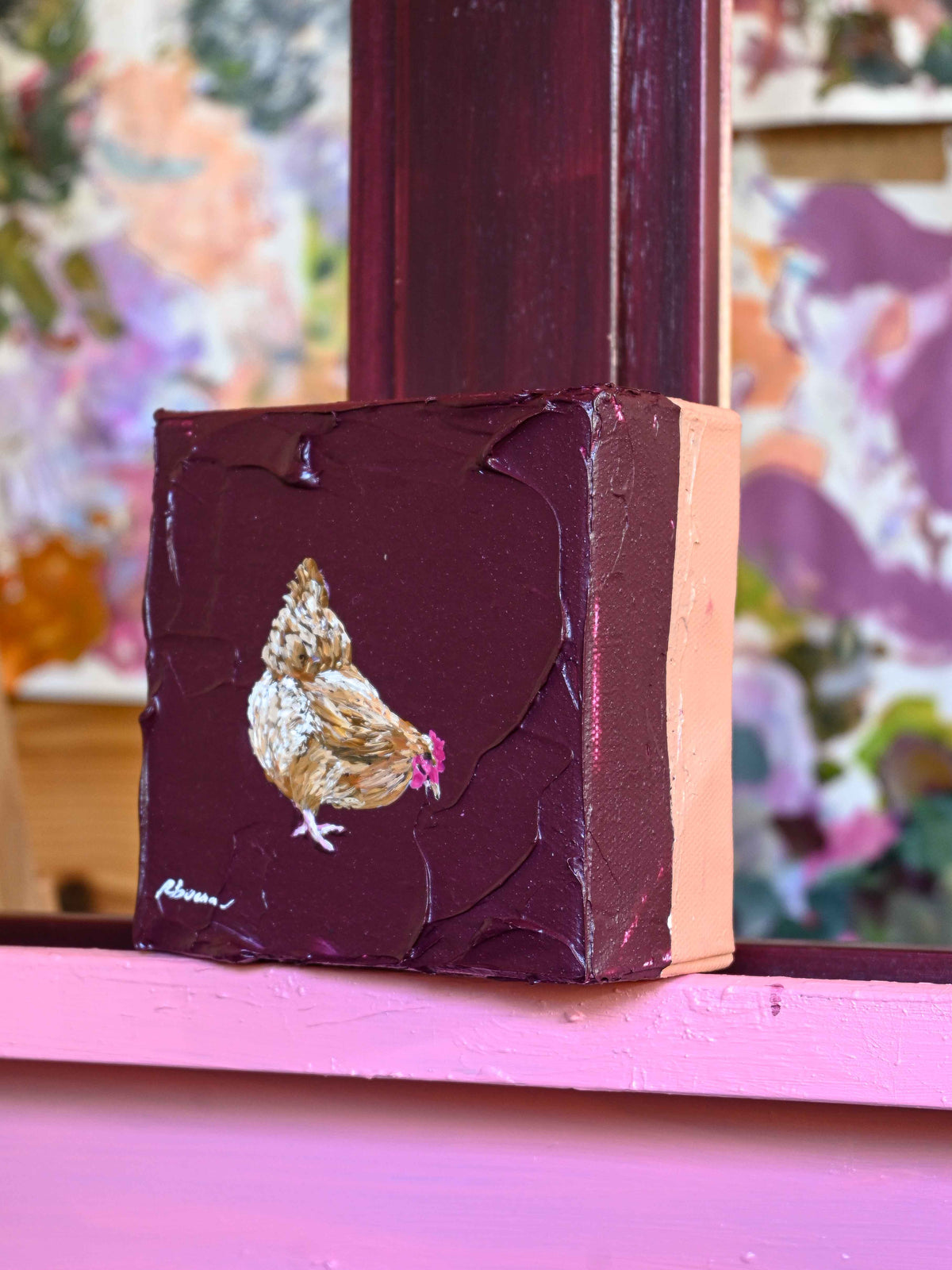 "Tiny Chook 03" Mini Original Painting