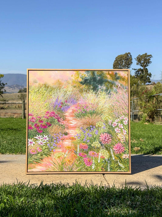 "Day Dreaming in the Garden" Original Painting