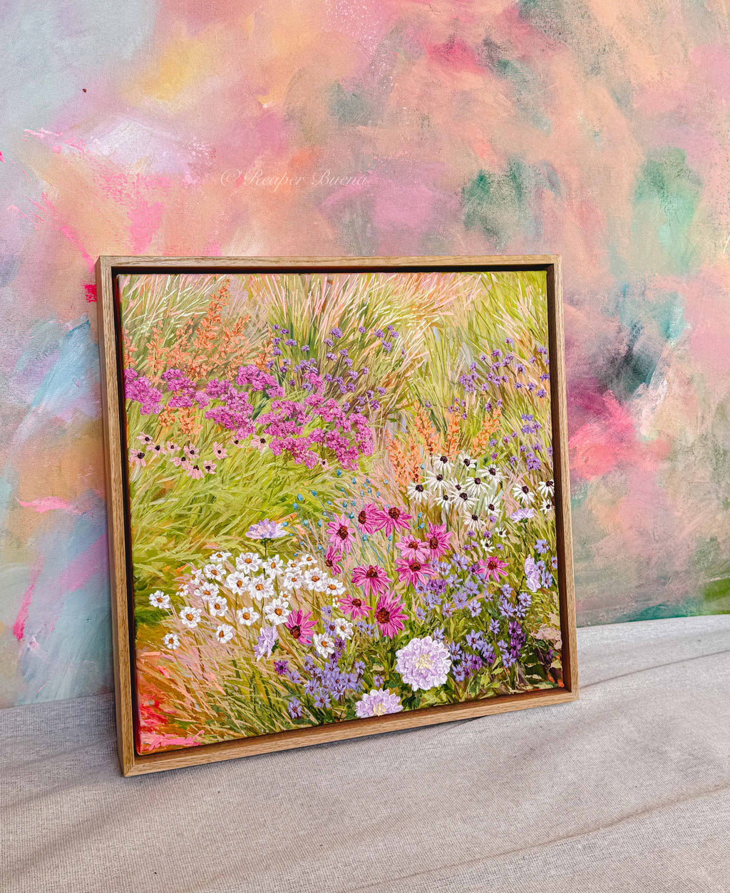 "While they bloom"  Original Painting "PURCHASE VIA GIFTSATTEACUP"