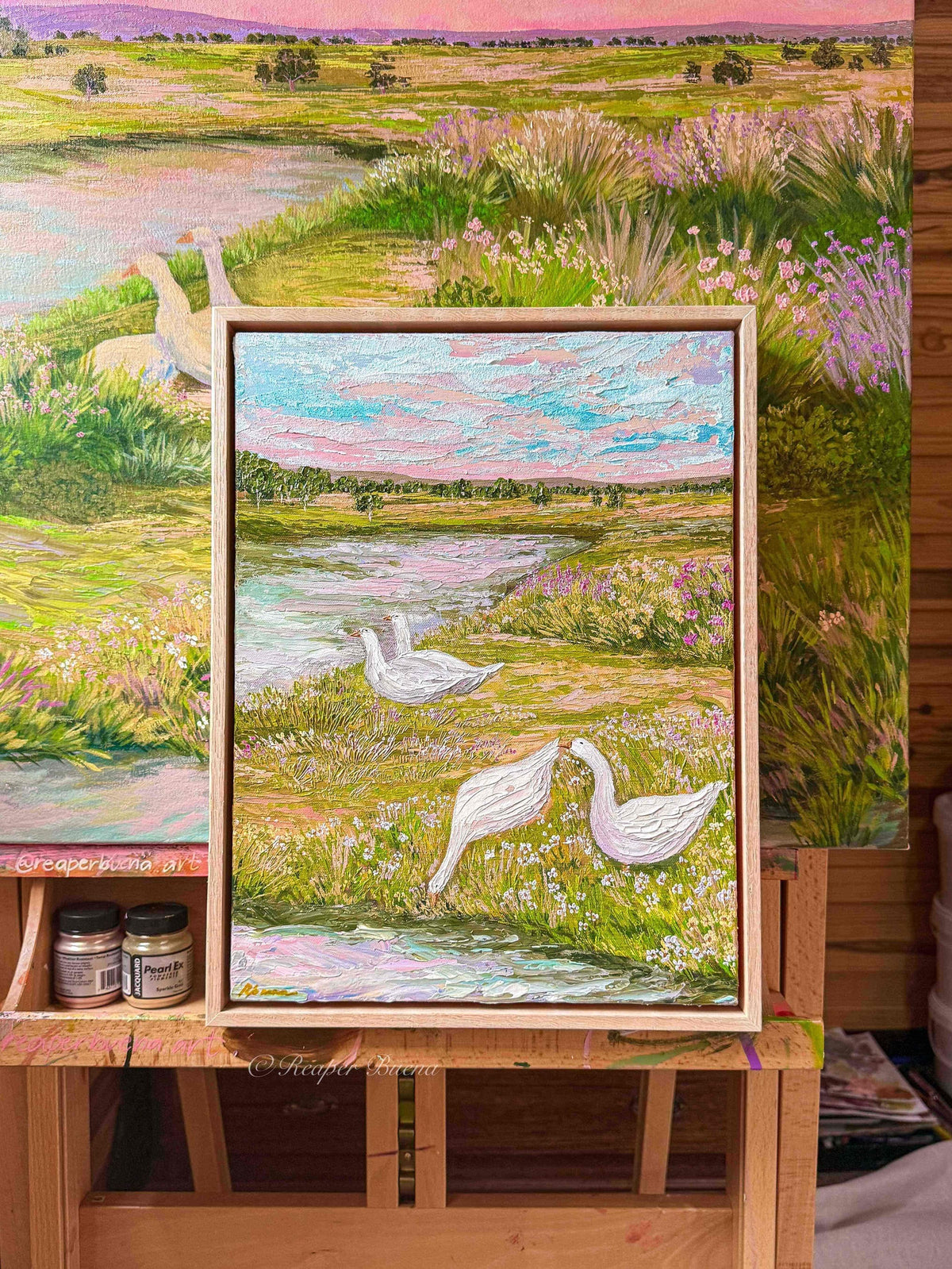 "Nature Pond"  Original Painting "PURCHASE VIA GIFTSATTEACUP"