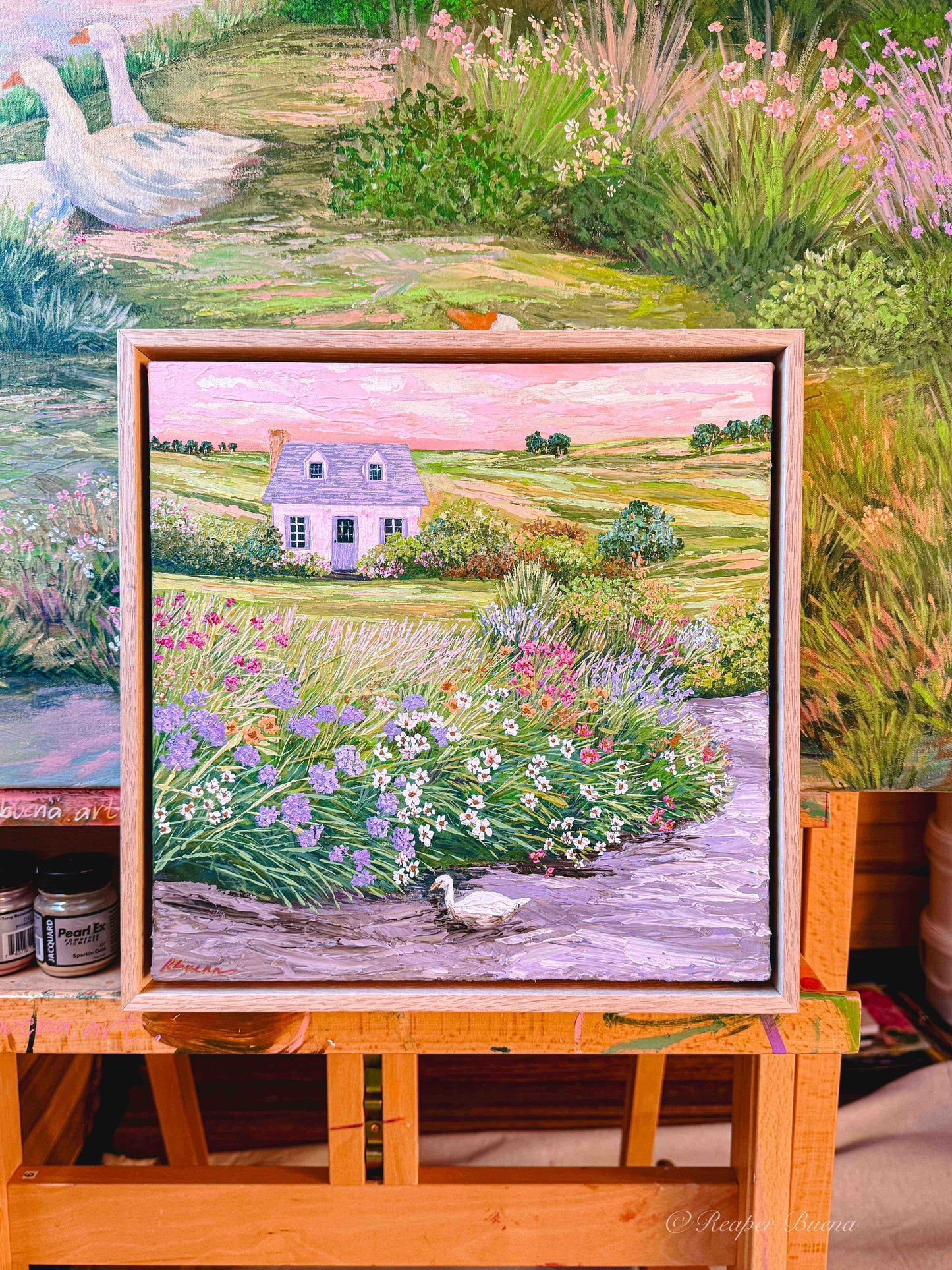 "Life is worth living"  Original Painting "PURCHASE VIA GIFTSATTEACUP"