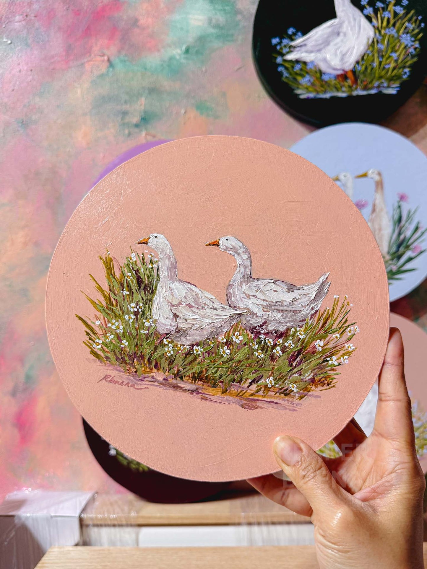 "Softly, We Rise" Mini Original Painting