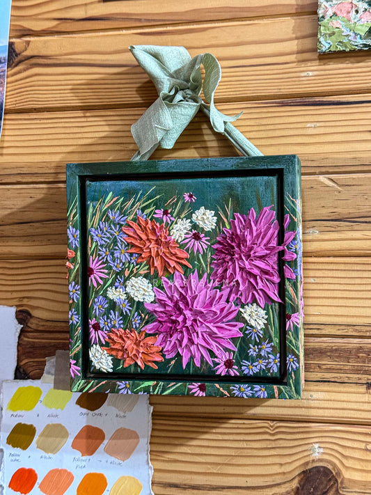 "Lovers Bloom #01 Mini" Original Painting