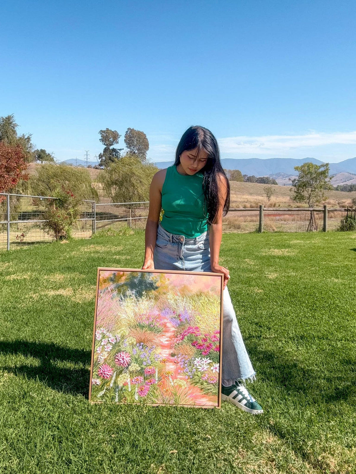"Day Dreaming in the Garden" Original Painting