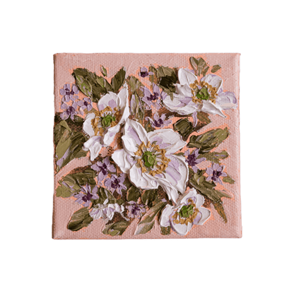 "Tiny Florals 04" Mini Original Painting