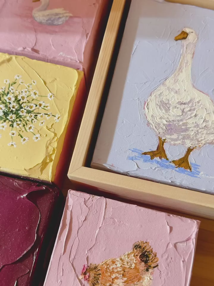 "Tiny Chook 02" Mini Original Painting