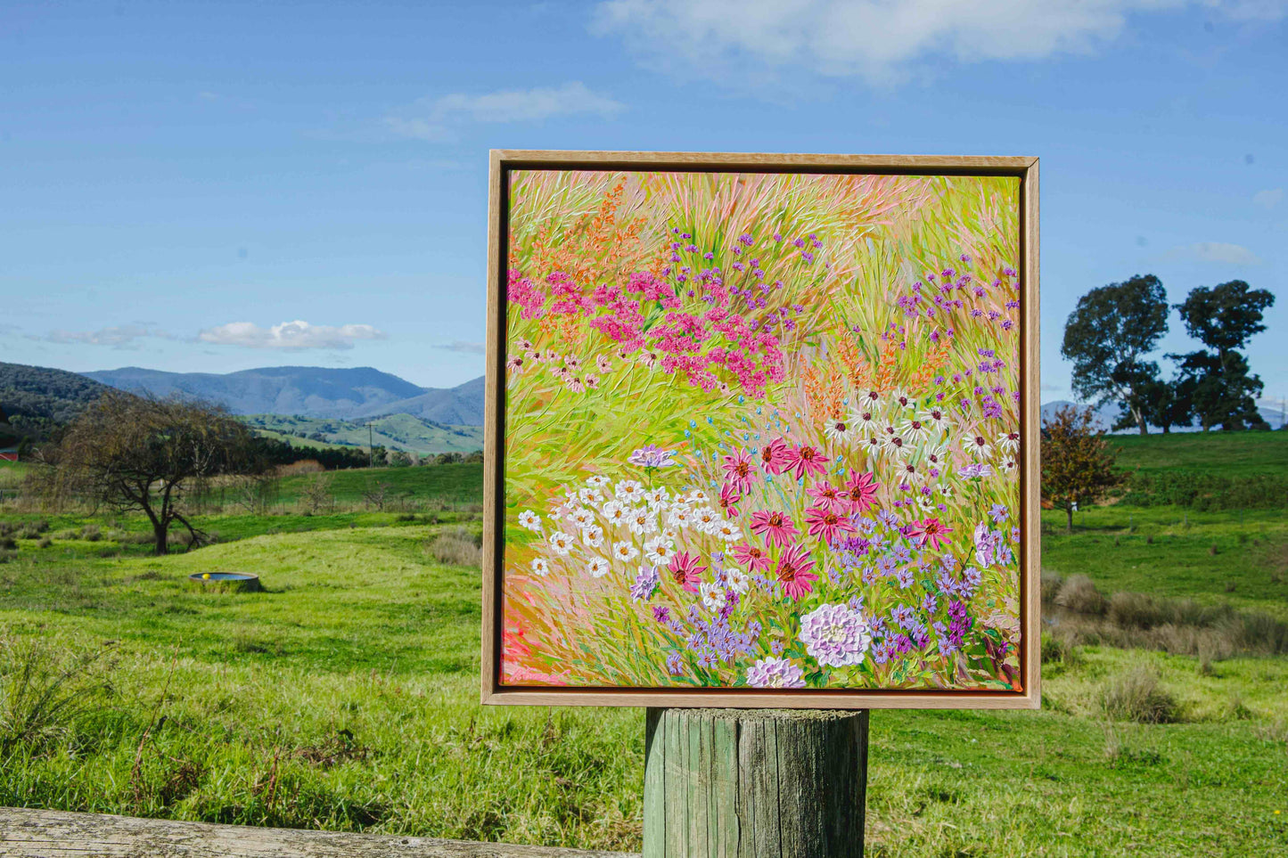 "While they bloom"  Original Painting "PURCHASE VIA GIFTSATTEACUP"